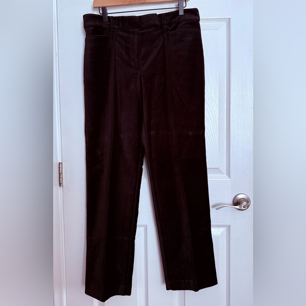 LOFT Velvet Black Straight Leg Pants
